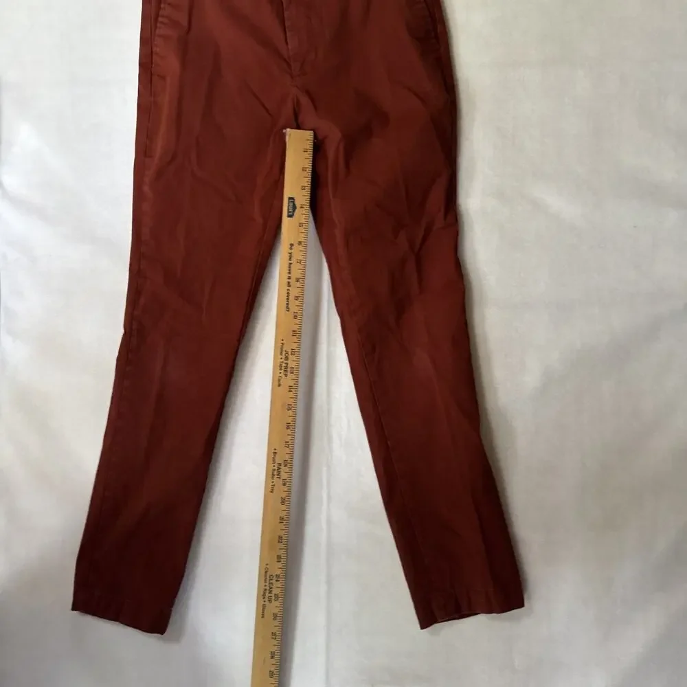 Banana Republic MenAIDEN CHINO Pants Burnt Orange Sz29x32 97% cotton 3% spandex